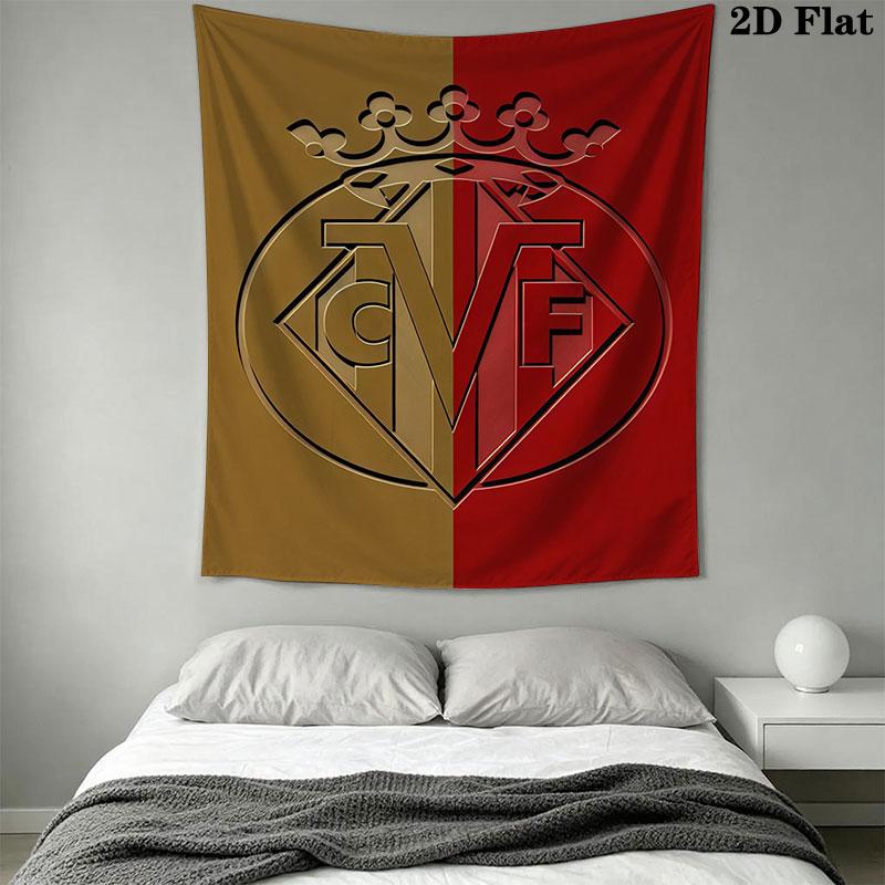 Villarreal CF Wall Hanging Printed Fabric Blanket Decorative Tapestries for Bedroom Living Room Home Decor