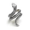 Stereoscopic New Retro Punk Exaggerate Snake Ring Copper Rings Thai Copper Opening Rings Adjustable Size Jewelry