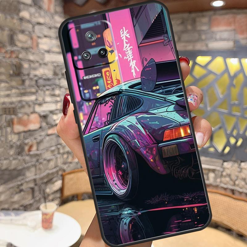 Japan JDM Sport Car Case For Xiaomi 13 14 15 Ultra 11T 12T 13T 14T Pro POCO X7 Pro X3 X5 X6 M6 F5 F6 Pro Cover