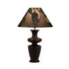 French Retro Mid-Century Wood Bedroom Lamp, Wabi-Sabi Style with Fabric Shade
