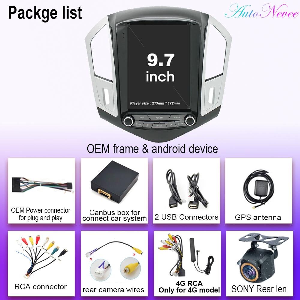9.7inch Radio Screen Car Multimedia Player For Chevrolet Cruze J300 J308 2012 - 2015 Autoradio Car Stereo Radios Car NO 2 DIN