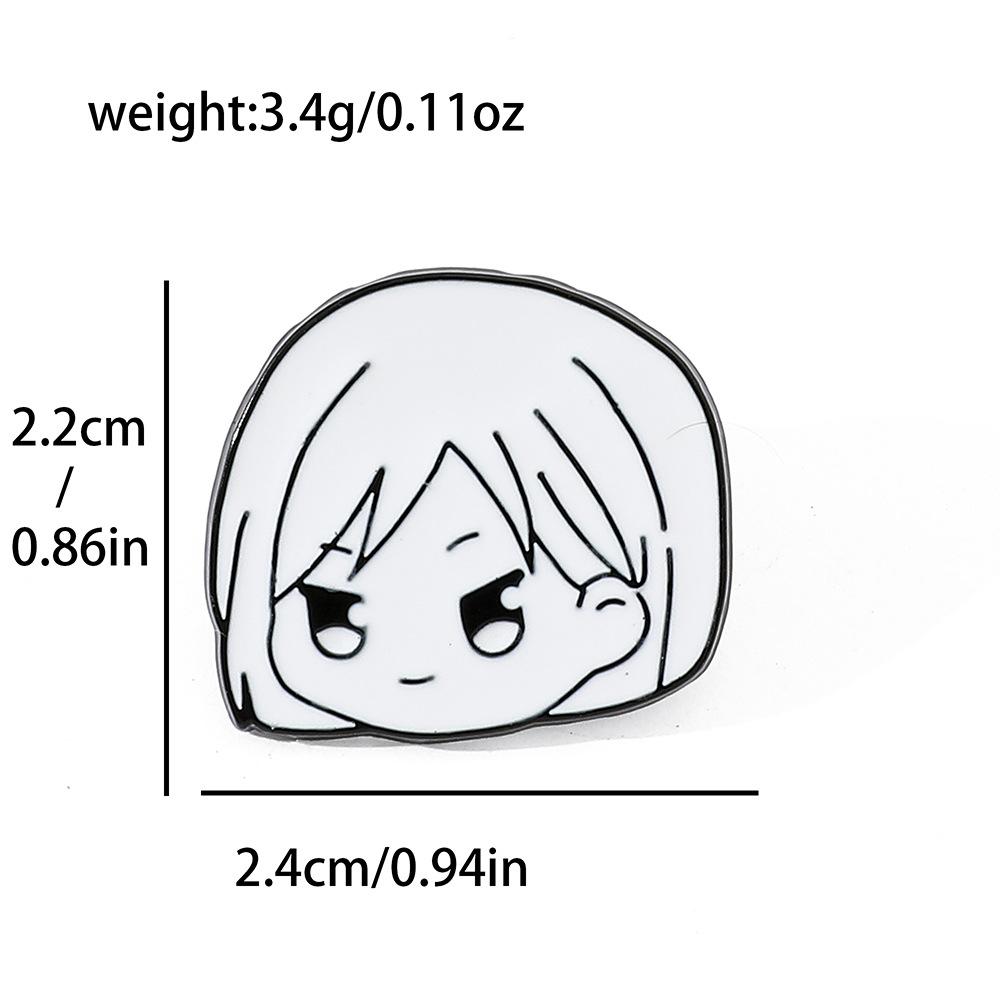 Japanese Anime Spell Return To War Metal Badge Xia Youjie Knotweed Yoren Alloy Brooch Pin