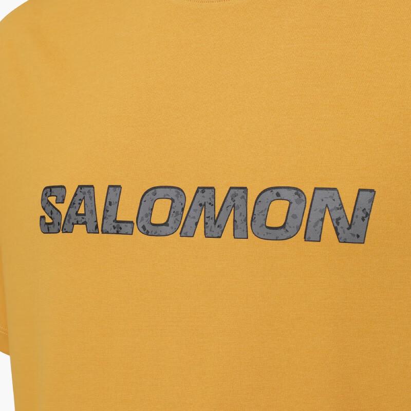 New SALOMON AMPHI TERRAZZO SS TEE M OUTDOOR T Shirt Men's Mustard Yellow C26994