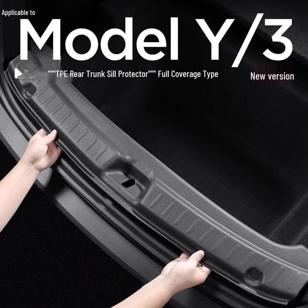 Aktualisierter Stoßstangenschutz hinten & Ladekantenschutzleiste für Tesla Model Y