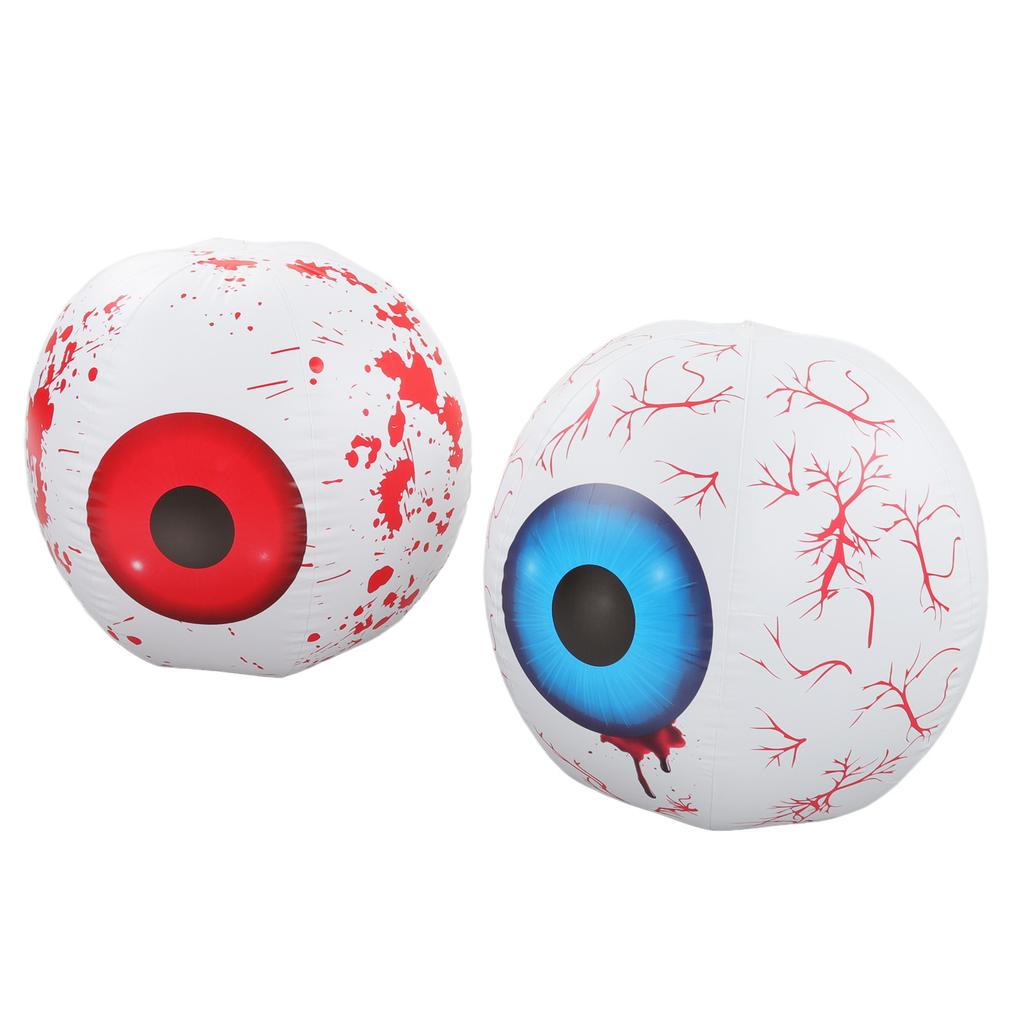 2PCS Terror Inflatable Decoration with 12 Color Adjustable LED Inflatable Eyeball Lamp For