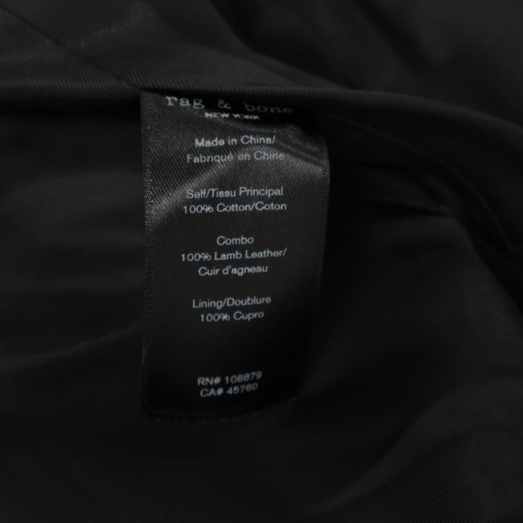 rag&bone Lambskin sleeve stadium jacket Jacket S blackUsed