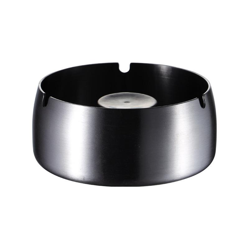Stainless steel ashtray 018 heightened and closed windproof cigarette disc hotel drop-resistant color smoking set business gift