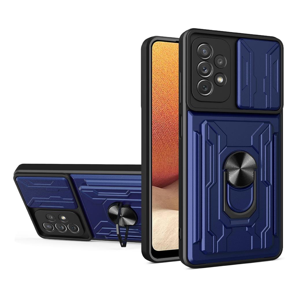 For Samsung Galaxy A23 5G (Global Version)/A23 4G Case PC + TPU Kickstand Phone Back Cover with Camera Slider