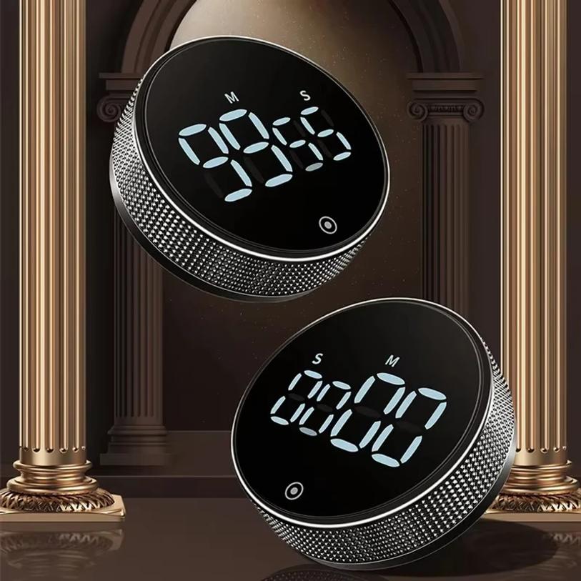 2026 New Magnetic Kitchen Timer Digital Timer Manual Countdown Rotary Timer Mechanical Cooking Timer Cooking Shower Stopwatch