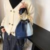 This Year's Popular Super Fire Bucket Bag Women's 2025 New High-end Contrasting Color Versatile Shoulder Messenger Bag