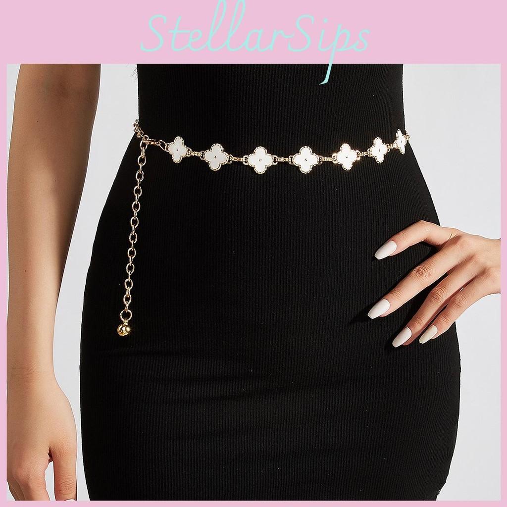 Fashion Metal Waist Chain With Four Leaf Clover Shape And Detailing Daily For