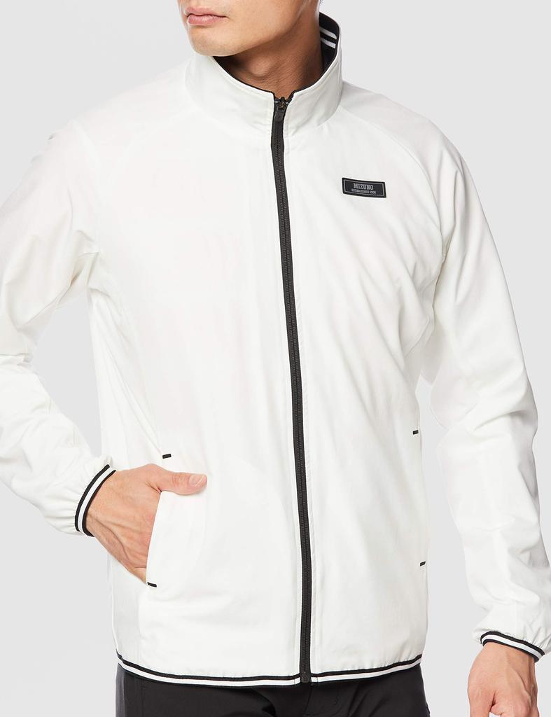 Mizuno Move Warmer Golf Blouson with Tech Lining and Size M Japan To Japanese Size Men's Stretch, (52ME0505), White, (equivalent M)