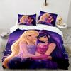 3PCS Wink Club Bedding Set Printed Duvet Cover Closure Includes 1 Duvet Cover & 2 Pillowcases for All Seasons Bedroom Decor