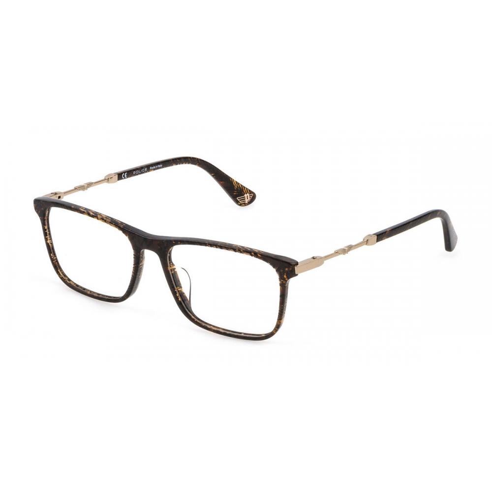 

Police Vpld14 09ps Men Eyeglasses Striped Dark Brown/55