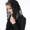 Velo da sposa Meier foulard da donna sciarpa da sposa copricapo in pizzo nero crema