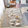 Ocean Beach Living Room Carpet Shell Starfish Pattern Area Rug Beach Vacation Home Decor Soft Non-slip Floor Mat for Bedroom
