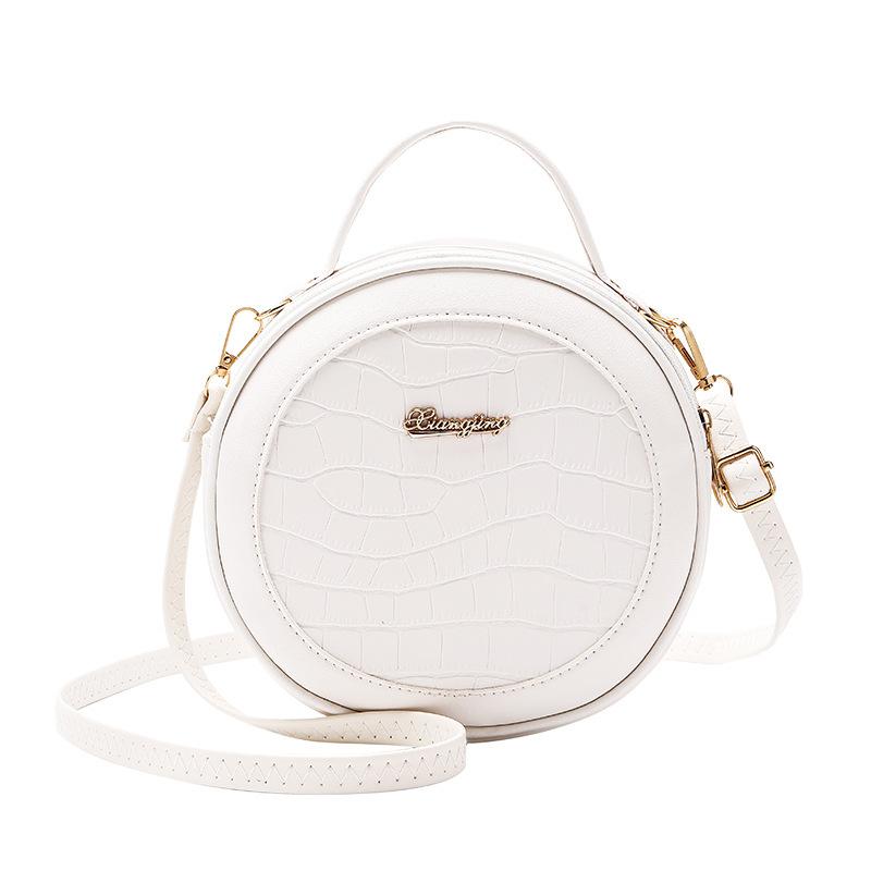 Women's Bag Summer and Autumn New Trendy Crocodile Pattern Small Round Bag Single Shoulder Oblique Span Portable Women's Bag