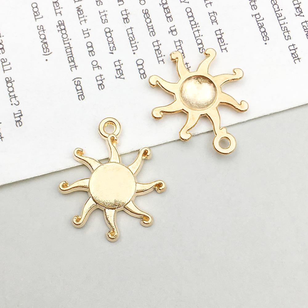 KC Gold Star Moon Sun Pendant Charm for DIY Bracelet Jewelry