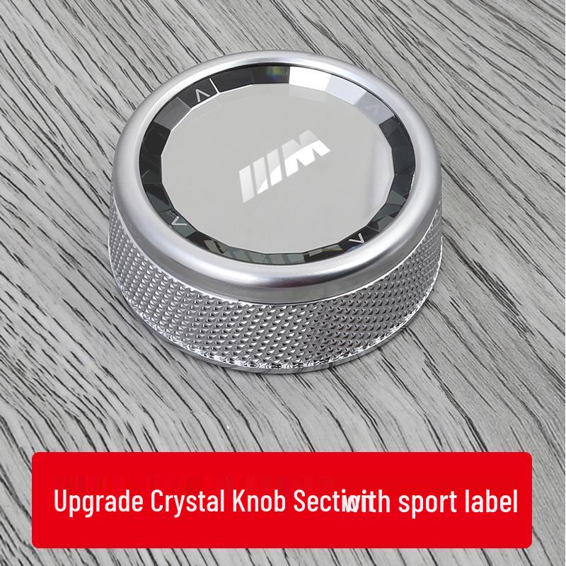 Compatible BMW Crystal Multimedia Knob for 1, 2, 3, 5 Series, X1, X3, X5, X6 | Decorative Modification Cover