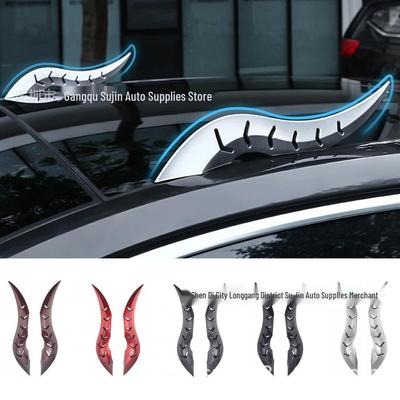 Carbon Fiber Dragon Horn Roof Ornament Spoiler Fin for Various Car Models