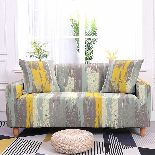 Geometrický potah na pohovku do obývacího pokoje Elastický potah na pohovku Mandala Potisk Stretch Potah Rohový potah na pohovku Křeslo Home Decor