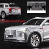 1/24 HONGQI E-HS9 SUV Legering New Energy Bilmodell Diecast Metal Leksaksfordon Bilmodell Simulering Ljud och ljus Barnpresenter