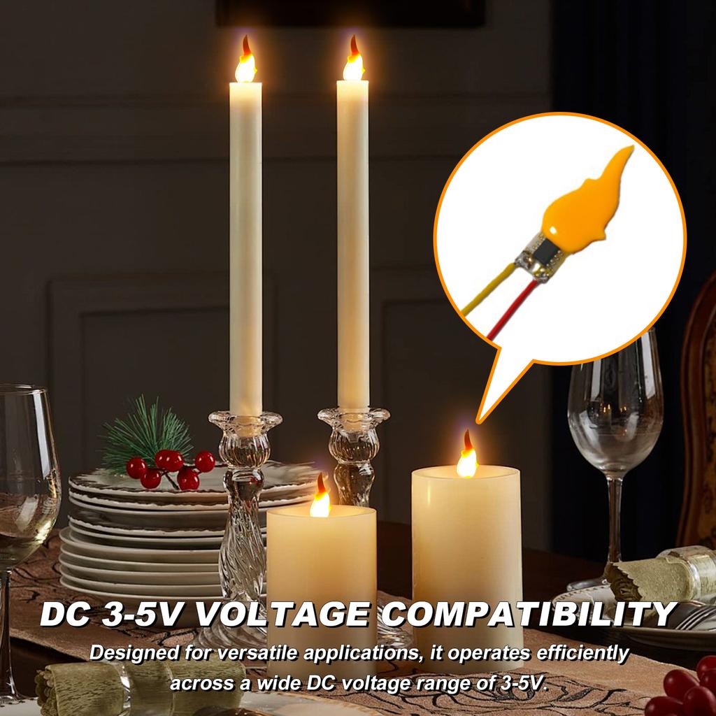 3/5/10PCS Flame Light Bulbs 2200K Diode 3V LED Flame Effect Light Bulb Flash Candles for Christmas Party Decorations