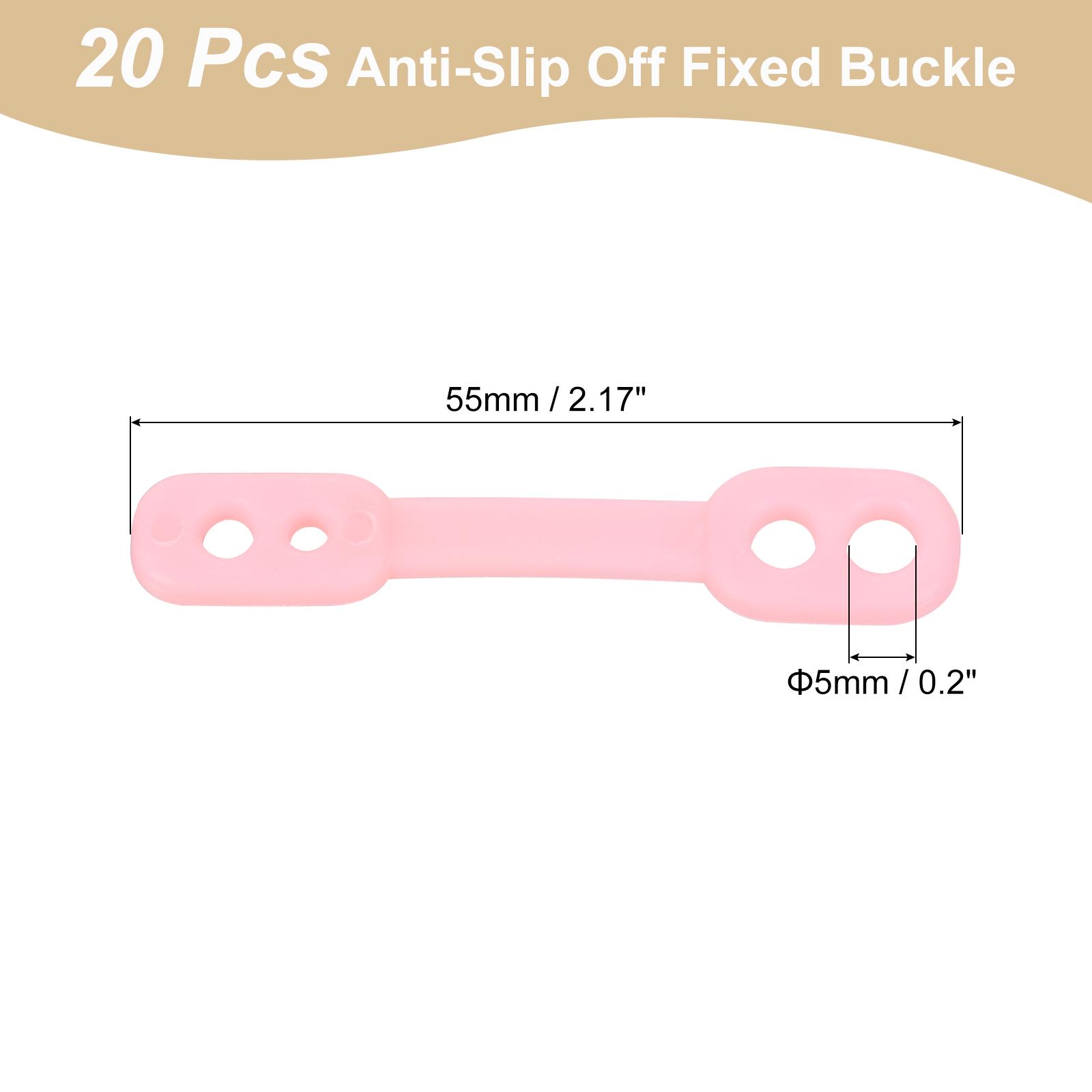 20/30/40Pcs Clothes Hanger Windproof Anti-Slip Off Windproof Fixed Buckle Anti-Drop Strips Hanger Fixation for Outdoor Indoor