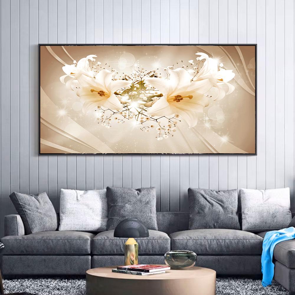 Abstract Flower Canvas Painting Posters and Prints Beautiful Wall Art Pictures For Modern Living Room Cuadros Decor