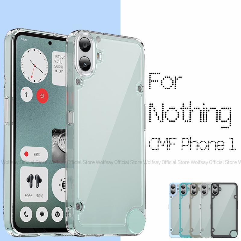 For Nothing CMF Phone 1 Case Nothing CMF Phone 1 Cover Luxury Clear PC + TPU Shockproof Phone Back Cover For Nothing CMF Phone 1