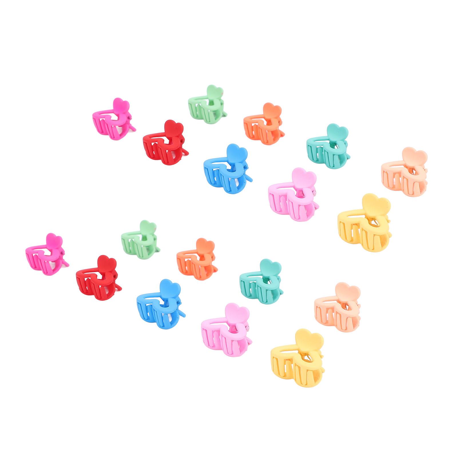 

100pcs Mini Claw Clips Double Heart Cute Tiny Hairpin Hair Accessories Children Colorful Hair