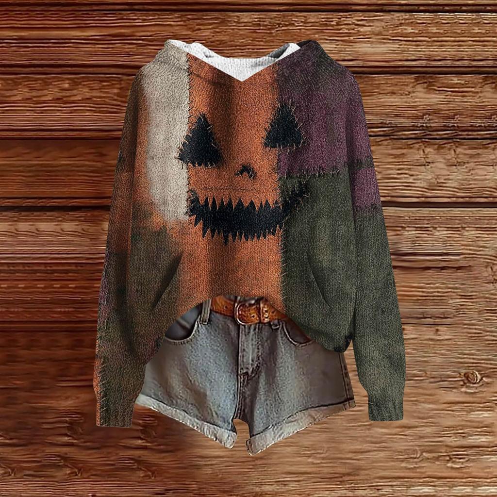 Sweatshirts For Women Knit Sweater Cute Shirt Fall Pullover Hooded Sweatshirt