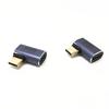 Adaptador Type-C para Type-C Ângulo Reto 40 Gbps USB 4.0 100W 5A para Laptop USB C Macho para USB C Fêmea Conversor Acessórios para Celular