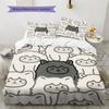 Alpaca Pattern Bedding Quilt Set Quilt Cover Pillowcase Home Decoration Birthday Gift (1 * Duvet Cover + 2 * Pillowcase, Without Core)