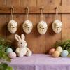 24 Piece Plastic Easter Silver/Golden Foil Egg Hanging Easter Decorative Ornament  Indoor