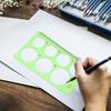 Geometric Drawings Templates, 4 Pcs Circle Shape Stencils Measuring Geometry Rulers for Drawing Plastic Circle Template Drafting Templates for Design