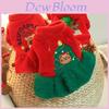 Adorable Red Christmas Dog Dress With Festive Reindeer Sweater Design For Pets