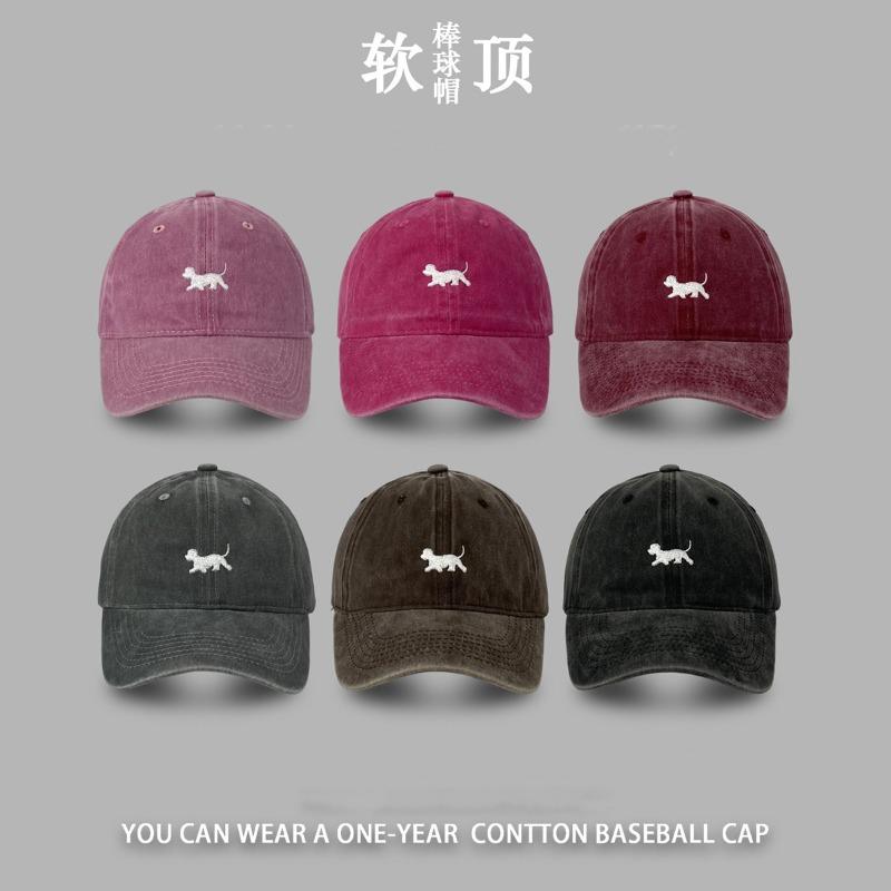 Spring and Summer Teddy Embroidery Soft Top Thin Baseball Cap Female Male Casual Washing Old Cap Male Trend