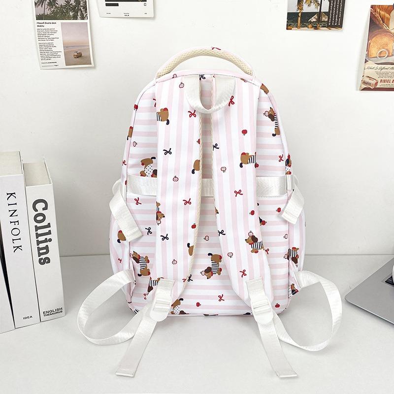 New high-value, fresh, sweet and cute puppy backpack, lightweight spring outing backpack for junior high school students