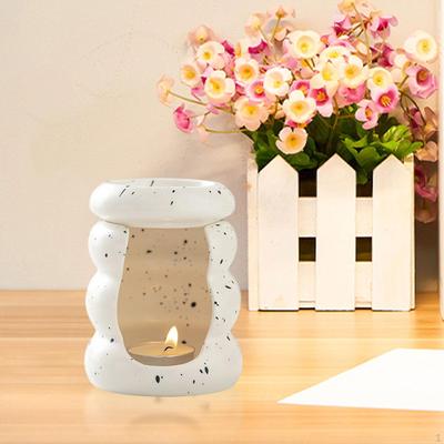 Brûleur en céramique pour huiles essentielles, Porte-bougie chauffe-plat, Décoration, Élégant, Fond décoratif amovible
