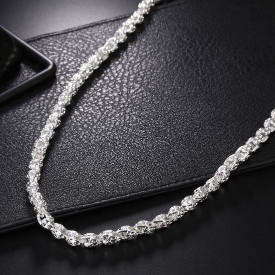 Mens Cuban Link Chain Necklace Silver Bling Choker Necklace Hip Hop Jewelry Accessory for Daily Wear Work Date