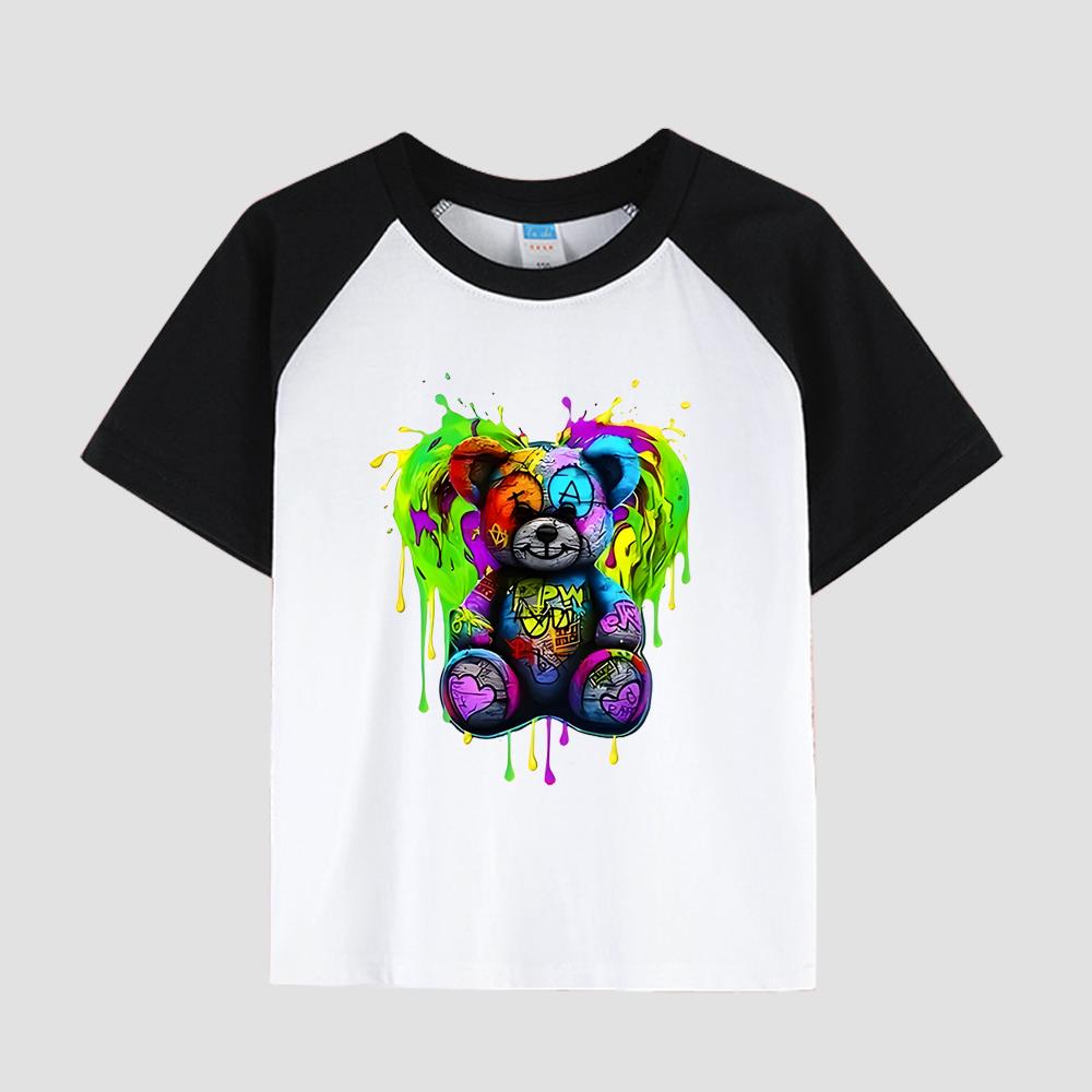 

Футболка с коротким рукавом для мальчиков, повседневная, со вставкой на рукаве, хлопковая ткань, модный летний детский топ 150cm