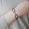 Vendome Aoyama Official Bracelet Silver 925 Double Circle Cord ASVB2310MSD2 Black [Web Exclusive]