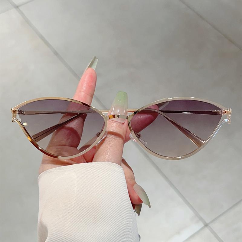Women Vintage Sunglasses New Fashion Cat Eye Multi-color Casual Shades Retro Trendy Luxury Brand Design Sun Glasses