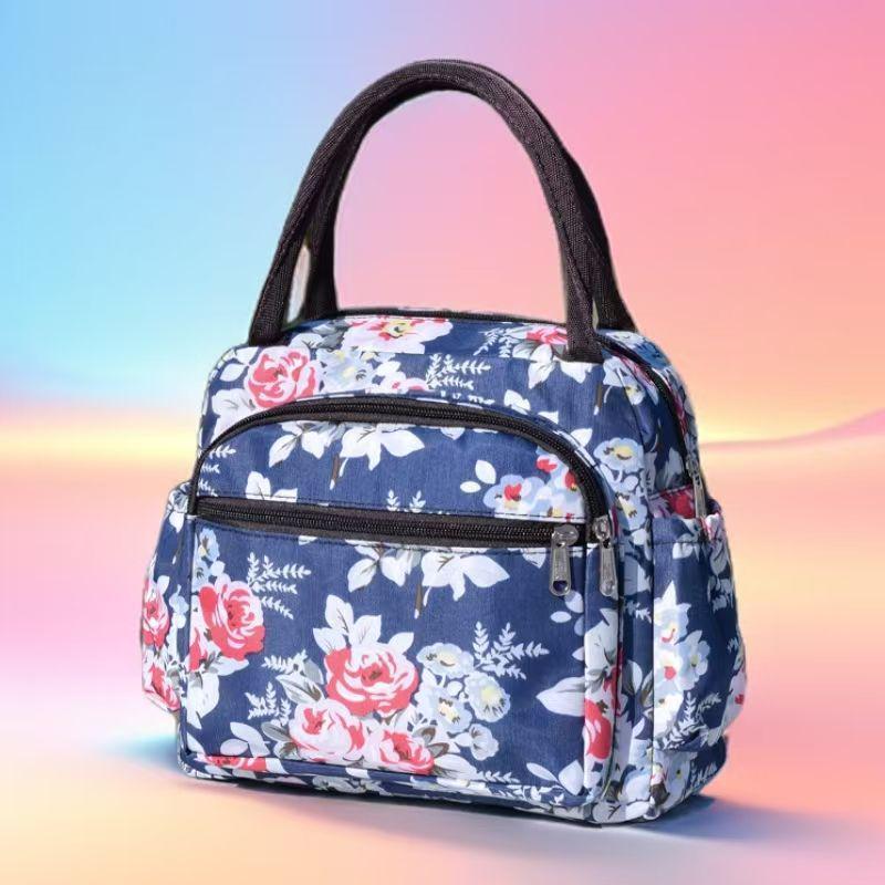 

2025 Висококласна жіноча сумка-тоут з квітковим принтом та багатьма кишенями