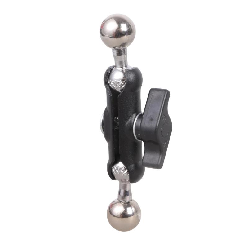 Adjustable 17mm to 17mm Ball Mounting Arm Heavy Duty Iron Clamp Rotatable Metal Clamp for Mobile Phone Monitor Video