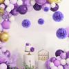 1pcs Set 7.8inch Purple Paper Hanging Flowers Pom Pom Paper For Birthday Party Pom Pom Paper Balls Flower Balls Paper