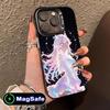 Kawaii Pink Anime Girl Phone Case for iPhone 16 15 14 13 12 11 Pro Max Plus MagSafe Translucent Colour Protective Cover Luxury