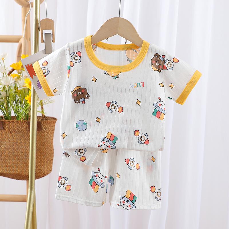 2026 Summer Children's Short Sleeved Shorts Cotton Set