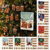 Holiday Hanging Ornaments Highland Cow Christmas Advent Calendar with 24 Acrylic Ornaments, Festive Countdown Decorative Charms Box for Tree Decor And